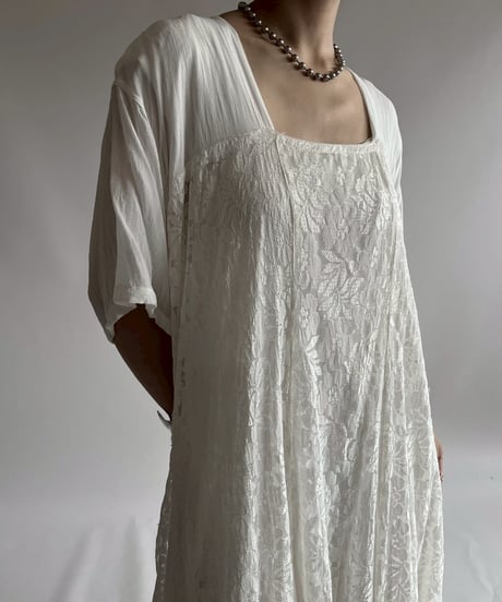 【USED】 Lace Pattern Sheer One-Piece / 250726-027