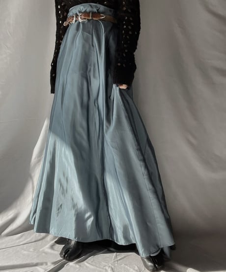 【USED】 Poly Long Skirt made in USA ② / 220107-007