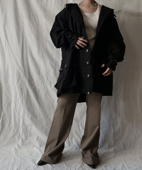 【USED】 Dyed Black Swedish Snow Hoodie /210310-013