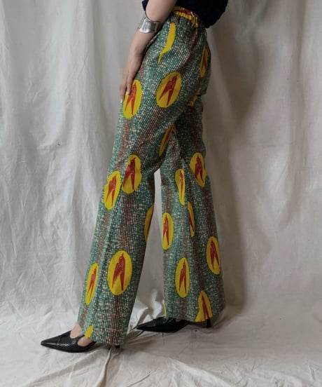 【RE;CIRCLE】 RE African Batik Flare Pants①/210428-012