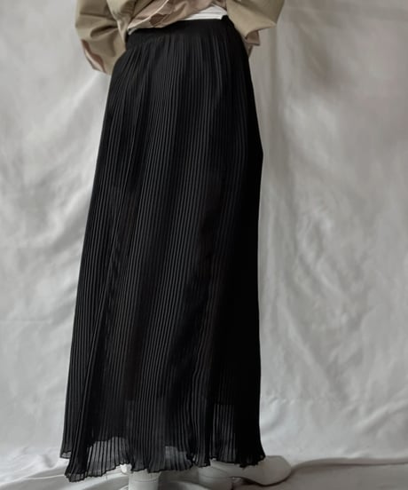 【USED】 Poly Pleats Long Skirt②/210921-034