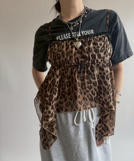 【USED】 Leopard Pattern Camisole Top / 250705-010