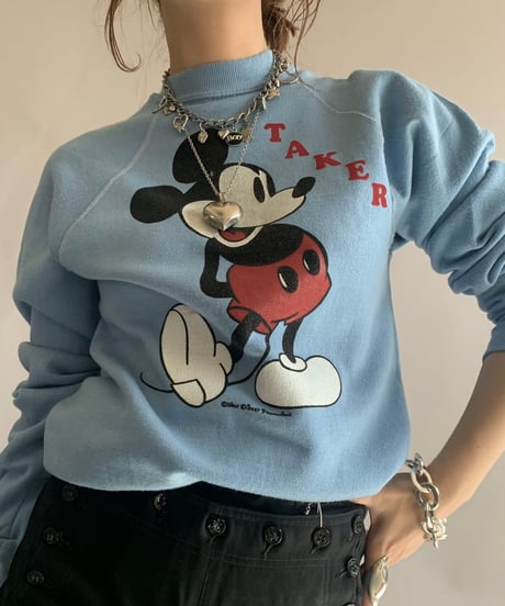 【USED】 80s Disney Mickey Sweat Top/241124-005