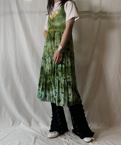 【USED】S/S T-shirt Flower④/210604-030