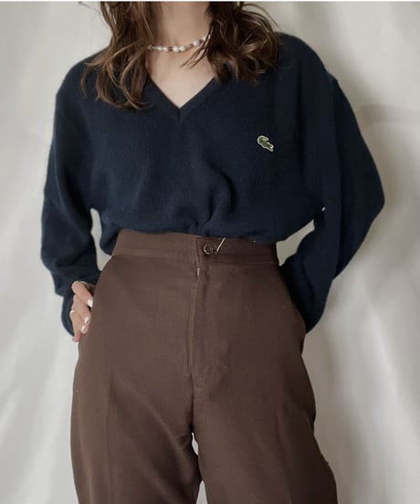 【USED】   LACOSTE Knit Top①/211126-006