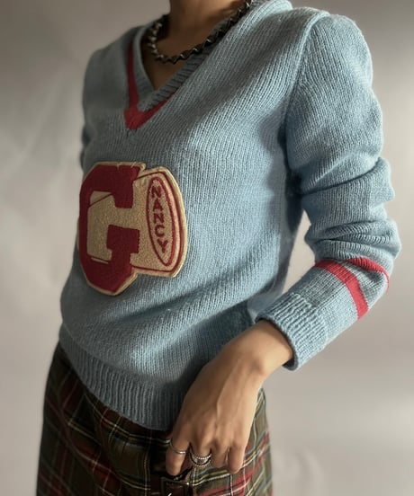 【USED】 Vintage Lettered Knit Top/241130-015