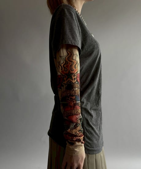 【USED】 HARLEY DAVIDSON TATTOO sleeve design top / 250913-012