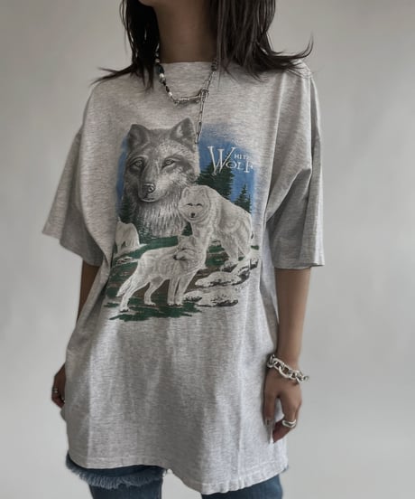 【USED】 Animal White Wolf T Shirt / 220806-007