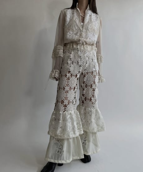【USED】L/S Lace Blouse / 220427-042
