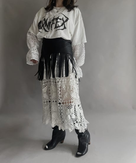 【USED】 Leather Skirt Black / 230304-009