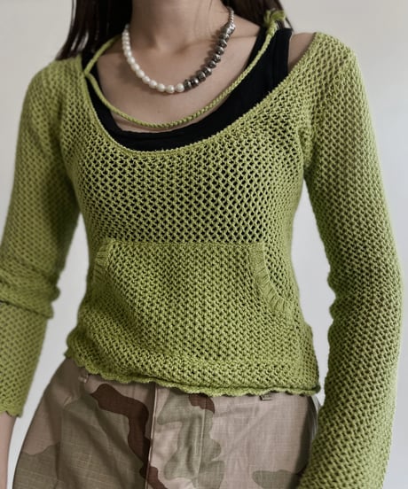 【USED】 Crochet Long Sleeves Top / 220430-005