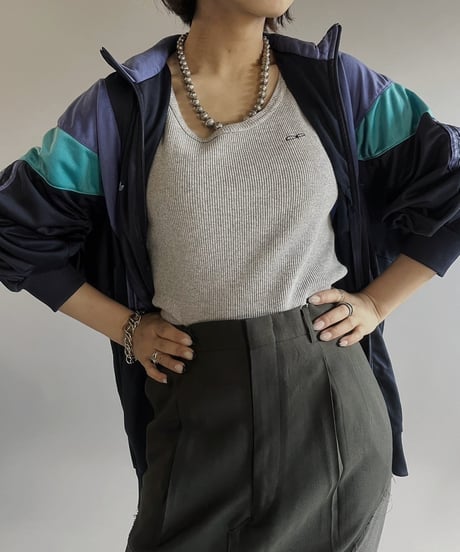 【USED】80s adidas Jersey Top /240224-008