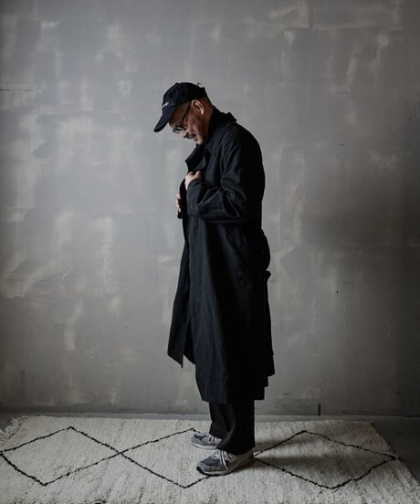 【RE;CIRCLE】 RE 1950s Flench Linen Coat  BLACK / 221031-006