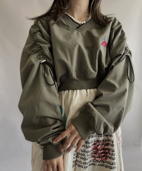 【RE;CIRCLE】 RE Nylon Drawcord Pullover Khaki / 230406-015