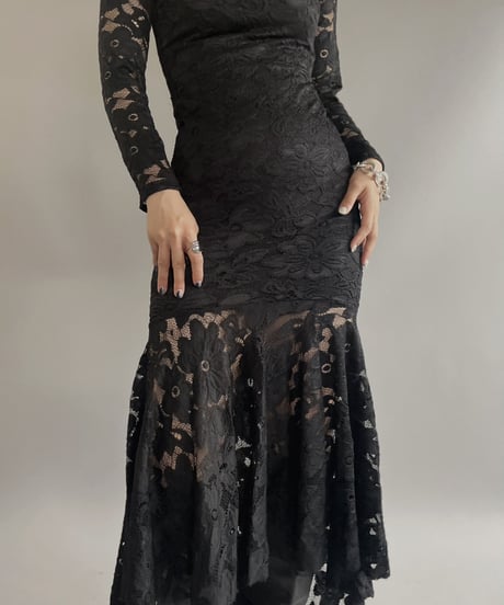 【USED】 Flower Pattern Lace One-piece / 230701-017