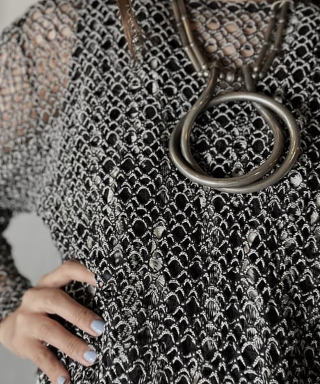 【USED】  Crochet Knit L/S Top ③/211014-036