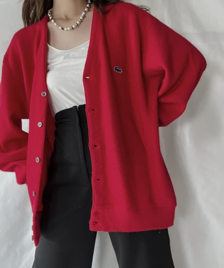 【USED】   LACOSTE Knit Cardigan①/210930-017