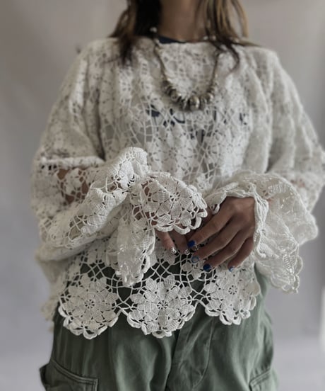 【RE;CIRCLE】 RE Crochet Kirikae Top / 230330-017