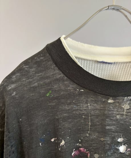 【USED】 Damage Paint T-shirt&Thermal Top /260607-030