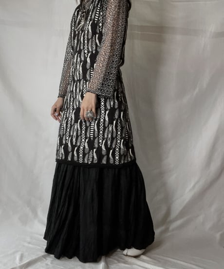 【USED】  Crochet Knit L/S Top ③/211014-036