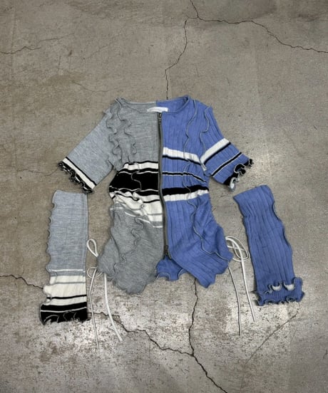 【Chinatsu Aoyama】 RE Mellow knit Top + Arm  / 250710-015