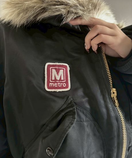 【RE;CIRCLE】  RE MA-1 Patched Fur Collar Short Jacket Black/ 251120-004