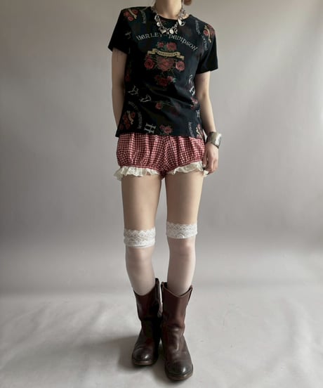 【USED】 HARLEY-DAVIDSON Rose Pattern Tee / 260418-037
