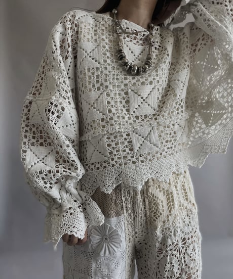 【RE;CIRCLE】 RE Crochet Kirikae Top / 230330-013