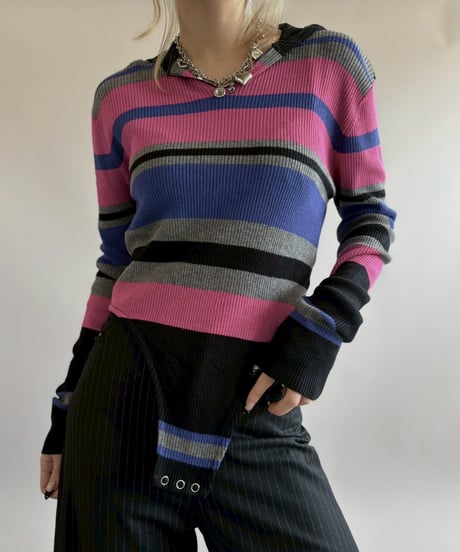 【RE;CIRCLE】 RE Rib Knit Leotard Top / 260416-002