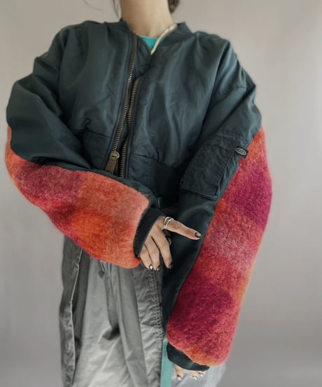 【RE;CIRCLE】 RE Short MA-1 Blanket Docking Jacket Navy / 221208-012