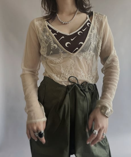 【USED】 L/S Sheer Top / 230527-012