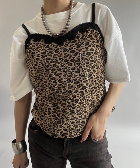 【USED】Leopard Patterned Camisole Top /240907-021