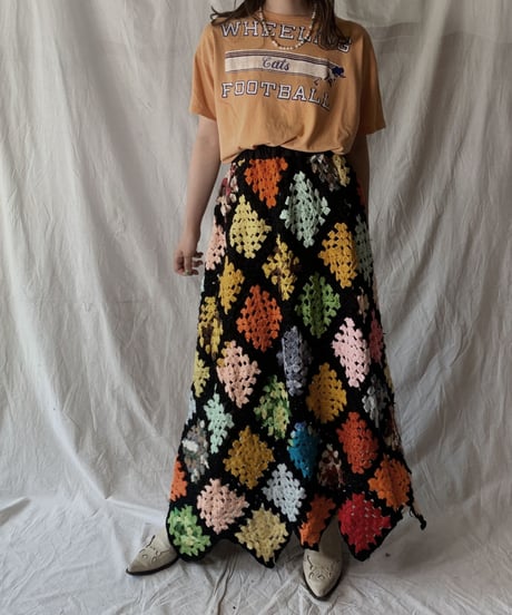 【RE;CIRCLE】 RE Granny Knit Long Skirt①/210421-013