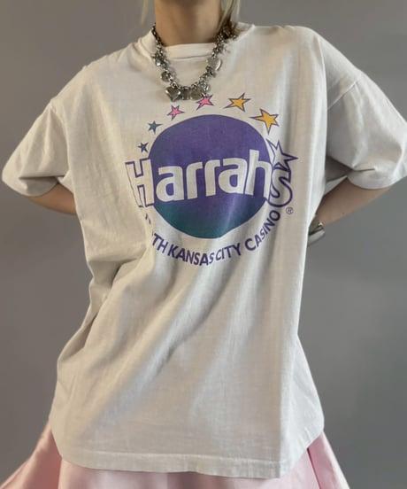 【USED】 90's Made in USA FRUIT OF THE LOOM Harrah's T-Shirt / 260607-020