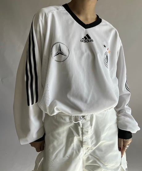 【USED】 adidas DEUTSCHER L/S Soccer Shirt Mercedes-Benz /241207-038
