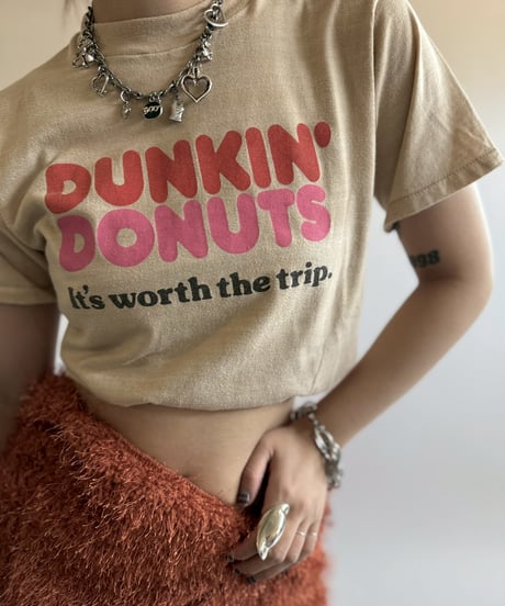 【USED】  Made in USA 80's SUPER SCREEN STARS DUNKIN' DONUTS T-Shirt/250510-052