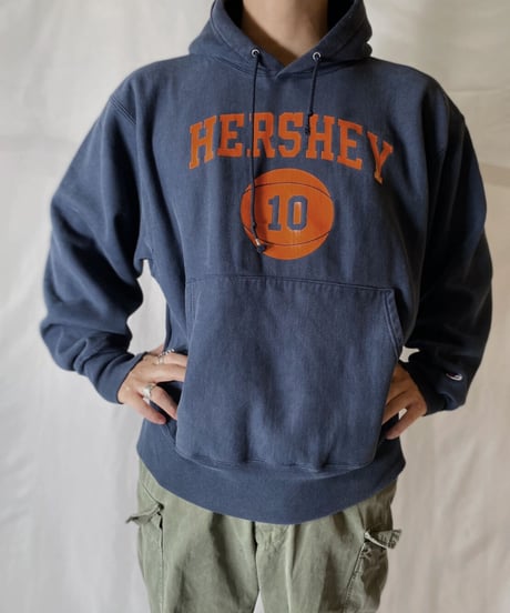 【USED】  Champion Reverse Weave Hoodie HERSHEY/210902-050