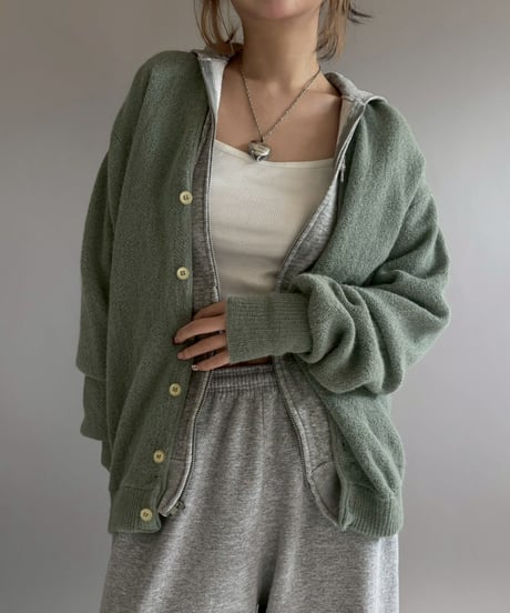 【USED】 Made In USA HERITAGE Acrylic Cardigan / 260110-003