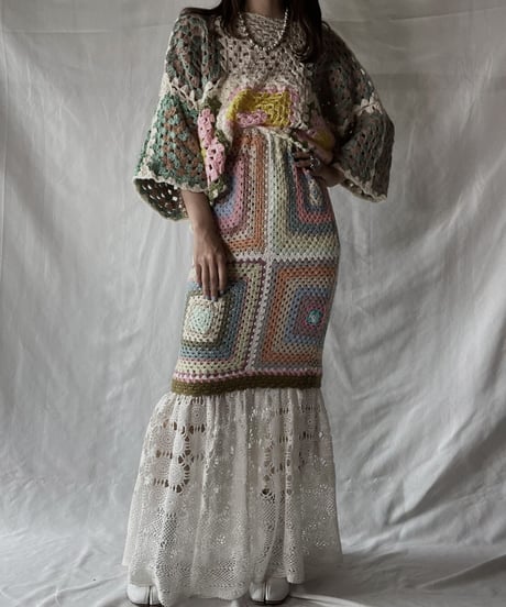【RE;CIRCLE】 RE Granny Knit Top⑧/211014-021