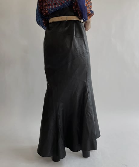 【USED】 Leather Mermaid Long Skirt / 220528-023