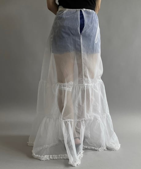 【USED 】Sheer Long Skirt + SOX / 240706-027