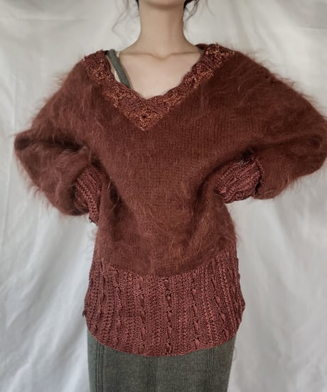 【USED】    Mohair Knit Top/211216-021