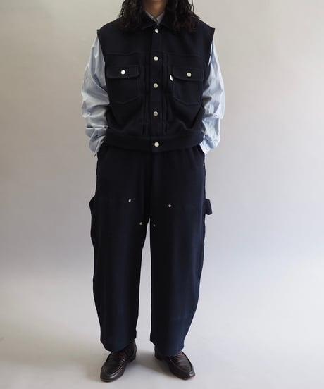 【COSMOS TEXAS】24ss Second Vest Navy / 240311-018