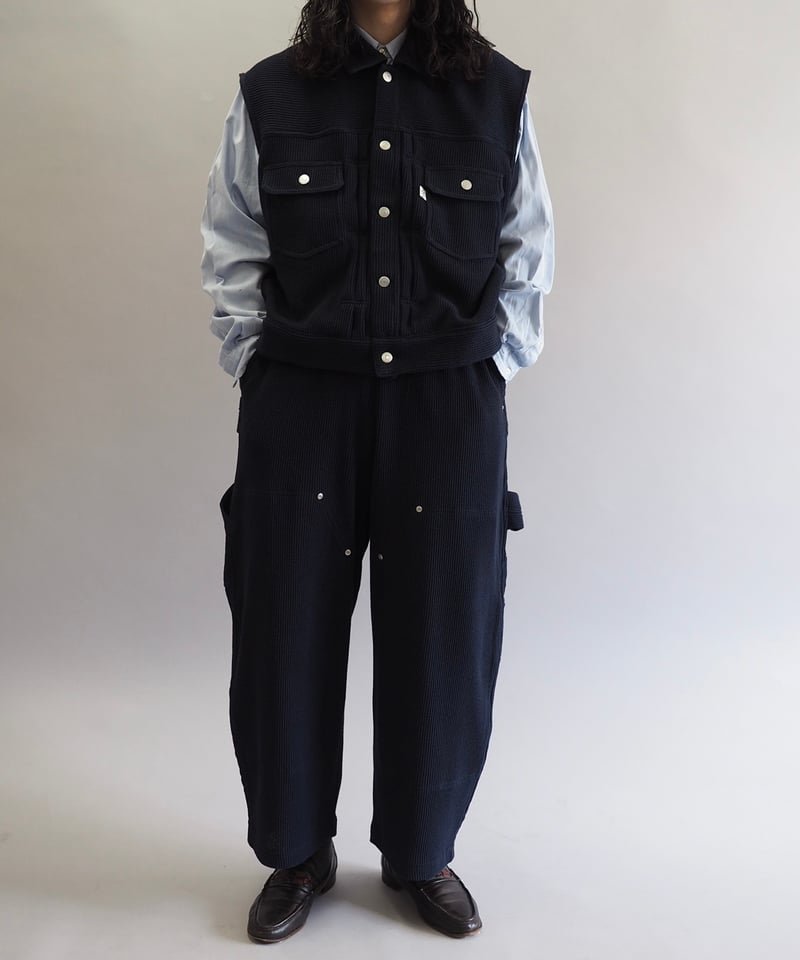 COSMOS TEXAS】24ss Second Vest Navy / 240311-01