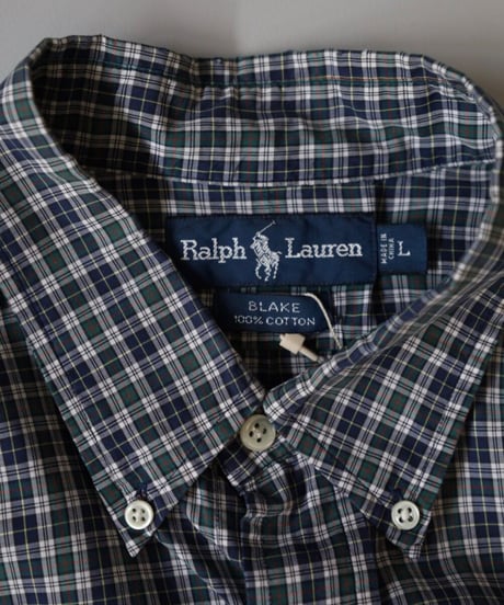 【USED】 Ralph Lauren Plaid S/S Shirt②/220613-015