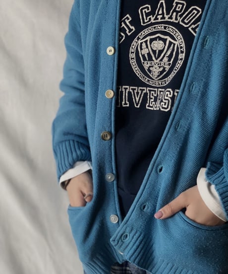 【USED】 Acrylic Knit Cardigan⑤ /210303-009