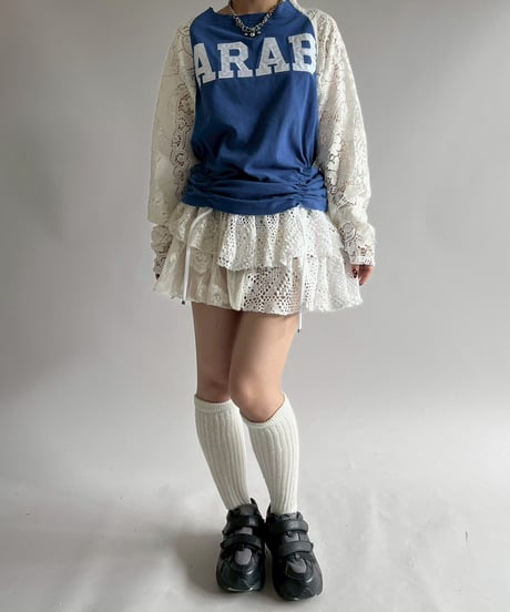 【RE;CIRCLE】 RE Lace Switching Raglan T-Shirt / 250605-009