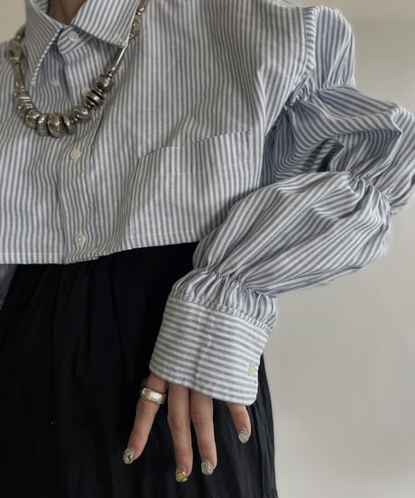 【RE;CIRCLE】 RE Short Striped Shirt / 220609-007