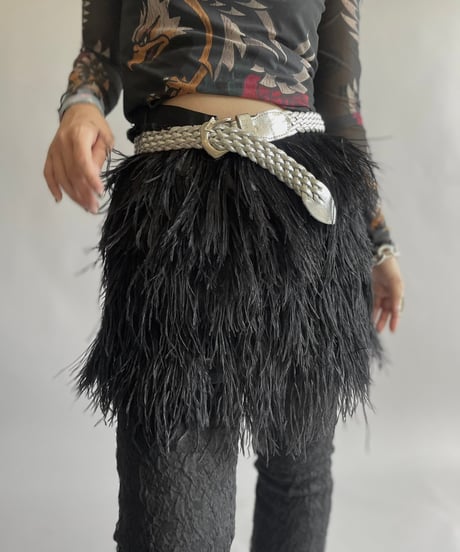 【USED】 Fur Mini Skirt/ 240914-023