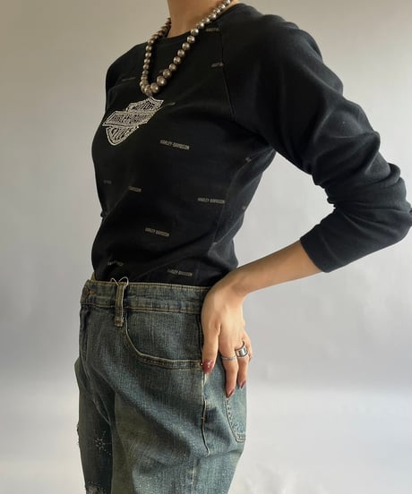 【USED】Made in USA HARLEY-DAVIDSON L/S T-Shirt /240824-044